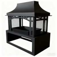 Cheminée à bois en acier corten pour foyer d'extérieur robuste pour patio/camping dans l'arrière-cour et feu de joie avec écran à étincelles