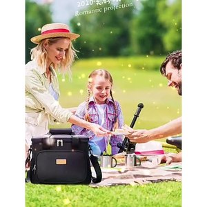 Insulated Bag Large Capacity Portable Picnic Cooler Lunch <b>Box</b> <b>Storage</b> Travel Outdoor Use <b>Black</b> Gray - Product Image 2