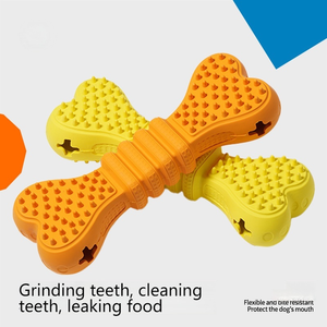 Toptan köpek interaktif çiğnemek oyuncak bakım diş temizleme kauçuk kemik şekli dikenli köpek çiğneme kemik oyuncak köpek oyuncaklar yüksek kalite - Product Image 3