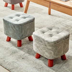 Modern Household Shoe Changing <b>Stool</b> Solid Wood <b>Storage</b> Ottoman Living Room Bench For Home Use - Product Image 2