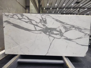 Losas de Mármol Blanco Calacatta Arabescat Oro Borghini, Azulejos de Mármol Italiano Moderno, Mármol Blanco Pulido de Lujo con Vetas Grises - Product Image 4