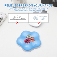 Tapis de souris en gel transparent en forme d'étoile à cinq branches avec repose-poignet, design personnalisé, résistant à l'eau, pour la maison et le bureau