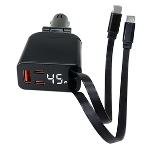 อะแดปเตอร์ชาร์จในรถยนต์แบบเสียบบุหรี่ ยี่ห้อ Universal Infuser GAN 5 ช่อง USB-C แบบยืดหดได้ พร้อมพอร์ตชาร์จ PD สำหรับรถยนต์ - Product Image 1