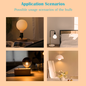 Ampoule LED en verre à haut rendement lumineux G125 15W <span class=keywords><strong>Lumière</strong></span> du jour 2550LM Culot E26 AC 120V Filament CRI90 Dimmable pour lecture et salons - Product Image 5