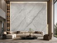 Dalles de marbre bleu Savoy avec veinage gris pour les murs de salle de bain, les tables à manger, les comptoirs de bar, les sols de hall et les lavabos autoportants