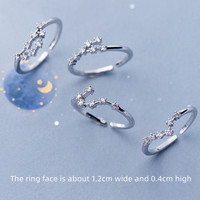 Bague ajustable en cuivre tendance avec les 12 signes du zodiaque pour femmes, horoscope, astrologie