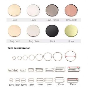 Vente chaude eau de mer résister à 0/8/9 accessoires en forme de tissu doré recouvert de boucle ronde pour maillots de bain - Product Image 4