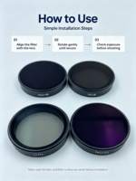 Action 5A Compatible 4-in-1 DSLR Camera Lens Filter Kit UV ND CPL Filters Square 55mm Glass Material Waterproof Aluminum Frame
