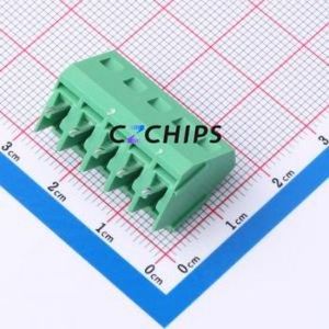 MX103-5.0-05P-GN01-Cu-Y-A Screw Terminal Block Through hole Component (THT),P=5mm Connector 1x5P 5mm Green Through Hole - Product Image 2