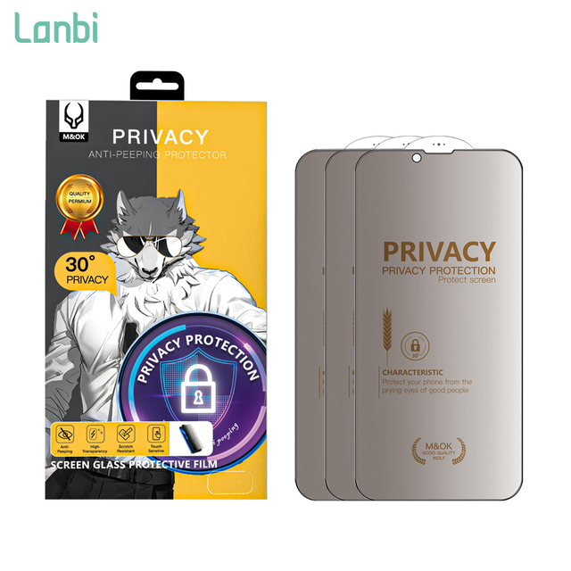 High Quality Privacy Screen Protector Anti Spy for iPhone 14 Tempered Glass Mobile Phone Screen Protector Film Guard