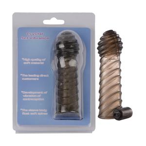 Manchon de pénis en cristal, préservatif sexy, extenseur, préservatif en TPE souple pour homme avec vibrateur puissant, agrandissez votre pénis - Product Image 1