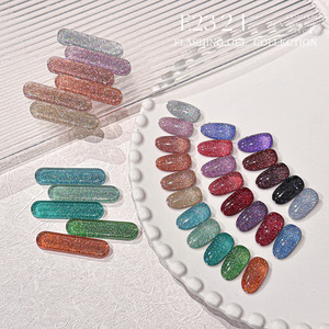 24 màu sắc nhấp nháy kim cương Nail Gel Polish Bold màu sắc rực rỡ mật độ cao tốt lấp lánh phản quang kim cương Nail Polish Gel - Product Image 5