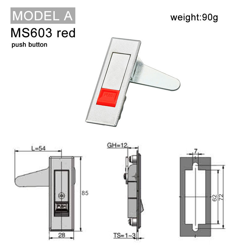 MS603 red push button   Model A: 90g
