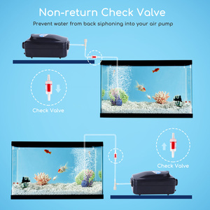 Nobleza 4-in-1 accessori pompa aria acquario 2m X 4mm tubo di ossigeno 1x valvola di ritegno 1x pietra d'aria per specie ittiche - Product Image 3