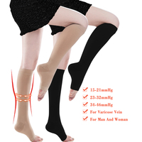 Bas de varices Chaussettes de compression de sport Nouvelles chaussettes unisexes Pression Genou Haute Jambe Soutien Chaussettes de pression extensibles
