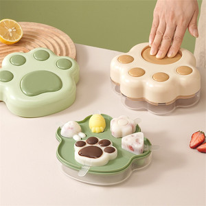 Nueva versión Cat Paw Ice Cube Box Suplemento de comida <span class=keywords><strong>para</strong></span> bebés Pastel al vapor Pudín de <span class=keywords><strong>arroz</strong></span> Molde de silicona - Product Image 6