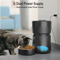 CE FCC-Dispensador de comida seca para perros y gatos, alimentador automático de mascotas con control por aplicación de teléfono para interiores