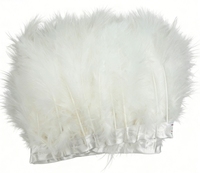Frange en plumes de dinde teintes en marabout de 15-20 cm, très vendue, pour la décoration de mariage, accessoires vestimentaires, éventails et dentelle