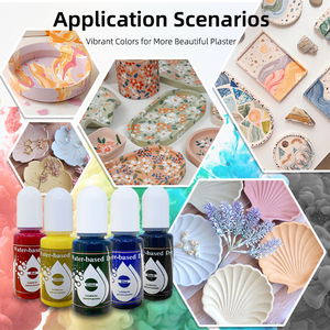 Colorante per Gesso a Base d'Acqua in 5 <span class=keywords><strong>Colori</strong></span>, 10ml/Bottiglia - Tinta Vibrante ad Alta Concentrazione con Eccellente Solubilità in Acqua, Pronto per la Spedizione - Product Image 3