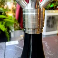 Chicha Steamula Ultimate Gen I d'origine allemande, 4 tuyaux, 51 cm, en acier inoxydable et verre, pour plusieurs personnes, salon, bar, club, café, shisha