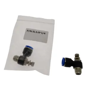 Push to Connect Tube Pneumatic Air Flow Control Valve Fitting- 5/32" 5/16" Tube OD x 1/4" NPT Thread