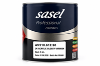 Vernis acrylique brillant SASEL 2K 5L - Revêtement transparent haute brillance anti-jaunissement pour pulvérisation/brossage automobile et industriel