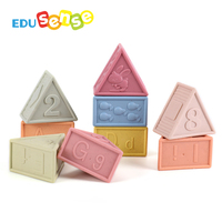 EDUsense PVC Triangle Blocs de Construction Jouet de Dentition Bloc Souple Intégration Sensorielle Autisme Jeu Éducatif Jouets