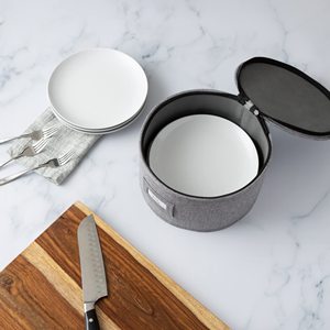 China Tragbarer Vorrats behälter mit Deckel für Teller Enthält 12 Filz teiler - Product Image 5