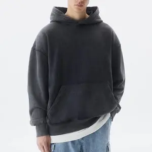 Sweat-shirt à capuche avec fermeture éclair pour homme, 100% coton, personnalisé, haute qualité, en éponge française