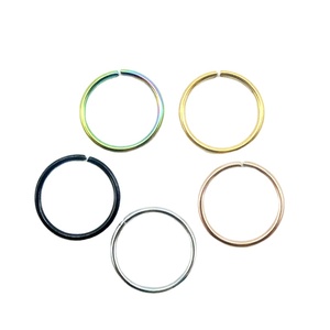 En acier inoxydable basique torsadés bon marché ouvert anneaux de <span class=keywords><strong>nez</strong></span> - Product Image 1