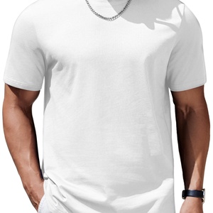 Camiseta Básica Premium para Hombre, de Manga Corta, Cuello Redondo, 100% Algodón, Tejido Grueso, Transpirable y de Secado Rápido - Product Image 2