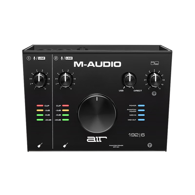 M-AUDIO AIR 192-6 Recording Sound Card  2 in 2 Out Professional Audio Interface Recording Studio USB Sound Card