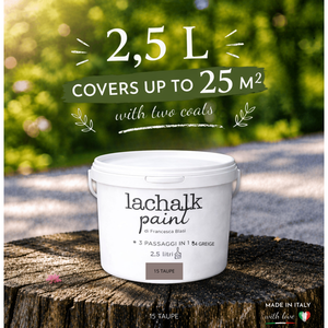 15 TAUPE 25 lt LaChalk the evolution of <b>chalk</b> paint Where <b>chalk</b> meets resin: Hybrid <b>Chalk</b> Resin Paint made in Italy - Product Image 2