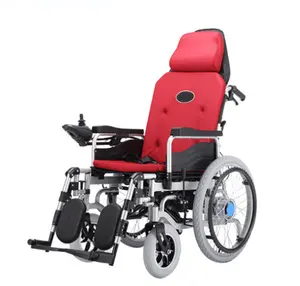 Cadeira de rodas elétrica conveniente, de alta qualidade, pode deitar para idosos