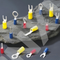 Bornes de déconnexion rapide pré-isolées pour fiches de commande industrielle |   Câble isolé 16-22 AWG pour câblage automobile (CE/RoHS 3)