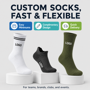 Professional Men's Athletic <b>Socks</b> Custom Logo Breathable Cushion Sole for <b>Running</b> Marathon Cycling Basketball Training Gym - Product Image 4