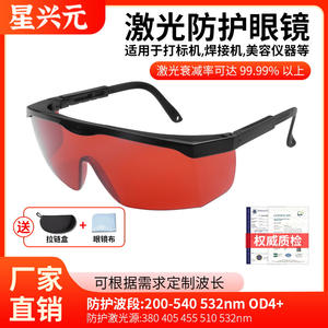 Lunettes de sécurité laser à monture noire, protection 532 nm pour appareils de beauté, avec monture réglable et plaquettes nasales confortables - Product Image 5
