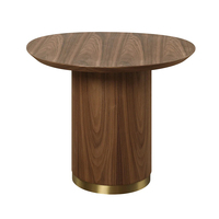 Table basse en bois massif de designer nordique meubles de salon modernes table d'appoint en noyer table basse en acier inoxydable de luxe léger