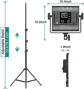 GVM-880RS 2 pièces rvb LED lumière vidéo 3200-5600K couleur 60W photographie Studio Led panneau éclairage Kit pour <span class=keywords><strong>Youtube</strong></span> en direct - Product Image 6
