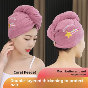 En gros, <span class=keywords><strong>Bonnet</strong></span> <span class=keywords><strong>de</strong></span> séchage capillaire en microfibre brodé, absorbant, épaissi et à séchage rapide, pour femmes, type serviette et <span class=keywords><strong>bonnet</strong></span> <span class=keywords><strong>de</strong></span> <span class=keywords><strong>bain</strong></span>, <span class=keywords><strong>bonnet</strong></span> <span class=keywords><strong>de</strong></span> douche triangulaire - Product Image 2