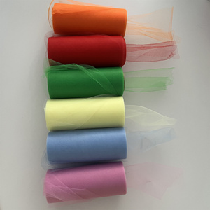 Nhà Máy Cung Cấp Mỹ Vải Tuyn Vải Cuộn 6 Inch X 25 Yards 75D Sợi Đếm Tricot Dệt Kim Lưới Cho Boys 'Tutu Ăn Mặc - Product Image 5