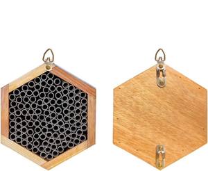 Usine en bois Mason Bee House fait à la main en bois naturel abeille ruche charpentier maisons d'abeilles pour jardin ruche boîte - Product Image 3