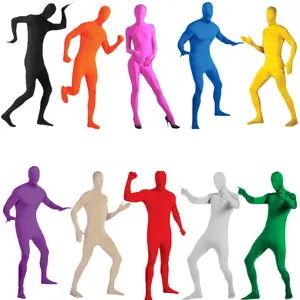 Unisex Spandex Stretch Adult Zentai Costume Disappearing Man BodySuit Jumpsuit