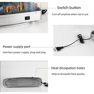 Lightahead Sang Trọng Hình Chữ Nhật Nhân Tạo Cá Nhiệt đới Aquarium Trang Trí Đèn Ảo Đại Dương Trong Chuyển Động Cho Không Gian Phòng Khách - Product Image 5