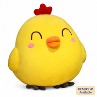 Peluche amusante en forme de petit poulet jaune, mignonne, pour soulager le stress, 51-99cm, coton PP, logo personnalisé, EN71 CE