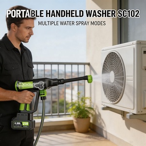 Pistolet de lavage haute pression sans fil SC102 21V, moteur sans balais 440W, batterie 4.0Ah pour le <span class=keywords><strong>nettoyage</strong></span> des voitures, des sols et des climatiseurs - Product Image 3