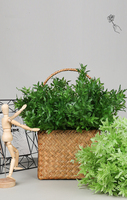 Vente chaude Faux Arbre Vert Branche Décoration Verdure Buissons Feuilles Artificielles Plantes Arbuste Ramas Secas Artificiales