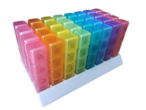 กล่องจัดยาแบบรายเดือนขนาดใหญ่ 56 ช่อง สำหรับเก็บยาประจำเดือน - Product Image 3