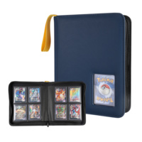 Álbum Personalizado Semirrígido de 4 Bolsillos para Tarjetas, Carpeta Premium para Tarjetas Coleccionables, Almacenamiento de Tarjetas Deportivas