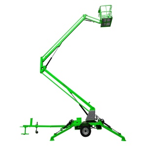 Battery Tractor Articulated Trailer Mounted Cherry Picker Boom Lift Aerial Platform on Tracks for Agriculture - Product Image 5